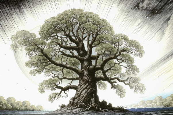 Дуб и ветер