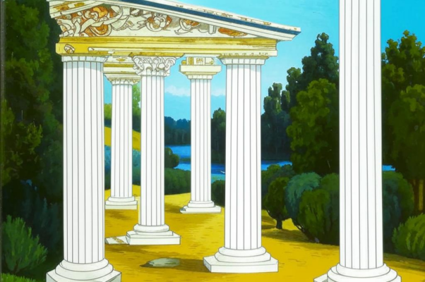 «На Стрелке острова, где белые колонны...»