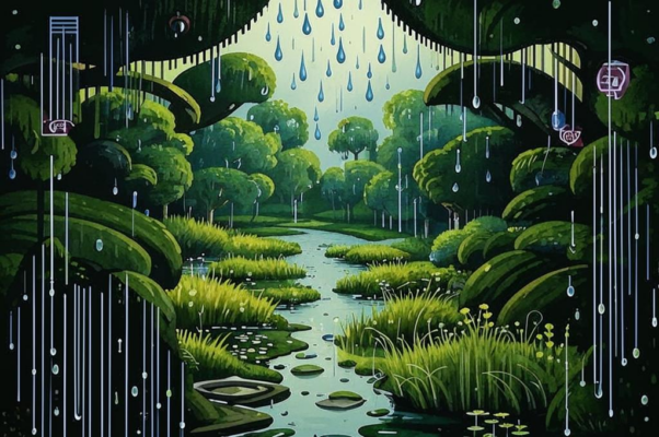 «Зашлепал дождь. Но осторожно...»