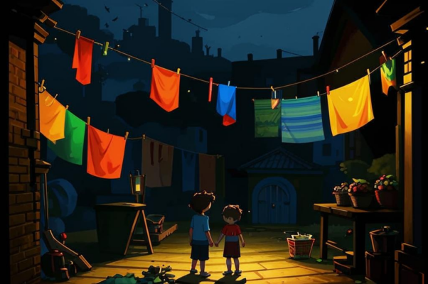 «Веревка, яркое белье…»