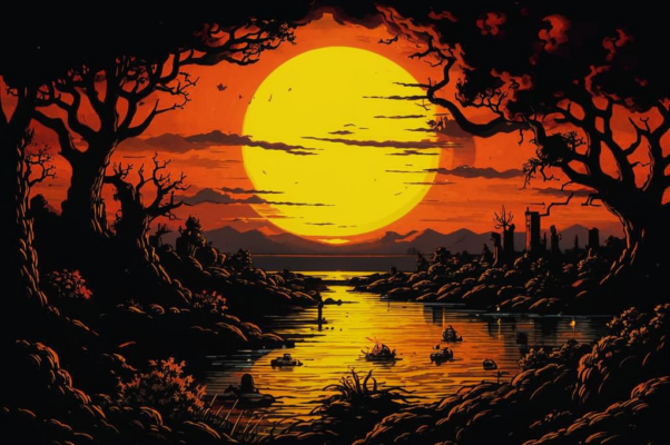 Наступление ночи («Когда заря/ Смеркается и брезжит…»)