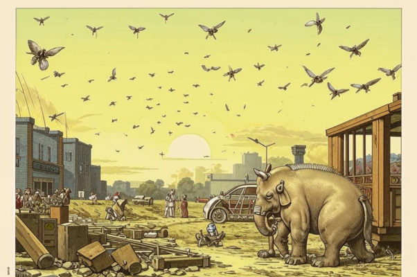 Жара («Всезнающей, вещей старухе…»)