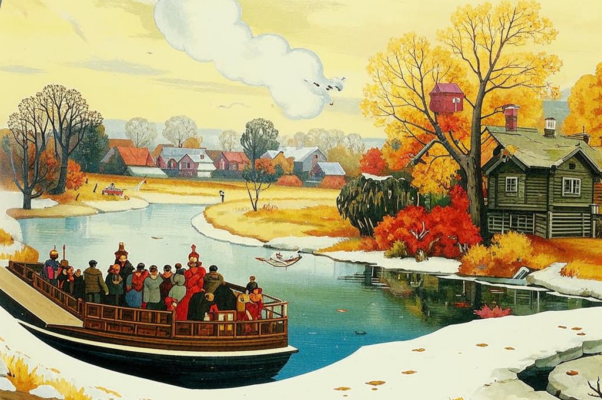 «По холодной осенней реке…»