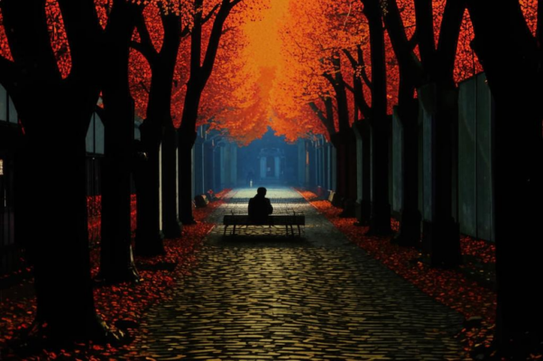 Фонарь над кустами