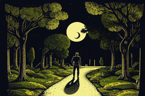 «Через парк по ночам я один возвращался домой —...»