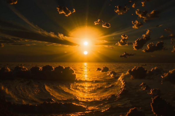 «Взрыв лучей меж облаков...»