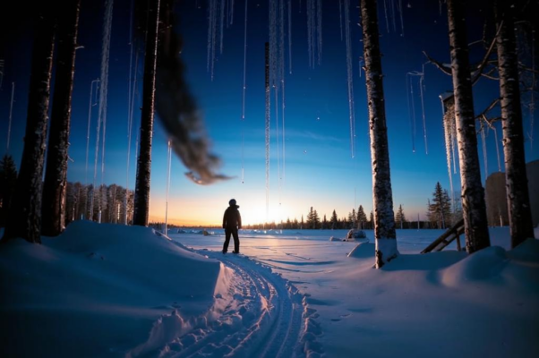 Закат («Декабрьский вечер синь и матов…»)