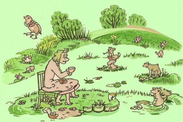 «Уже урчат в пруду лягушки...»