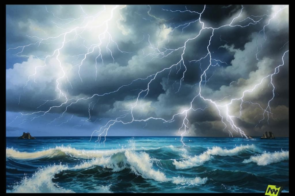 Буря («В парче из туч свинцовый гро…»)