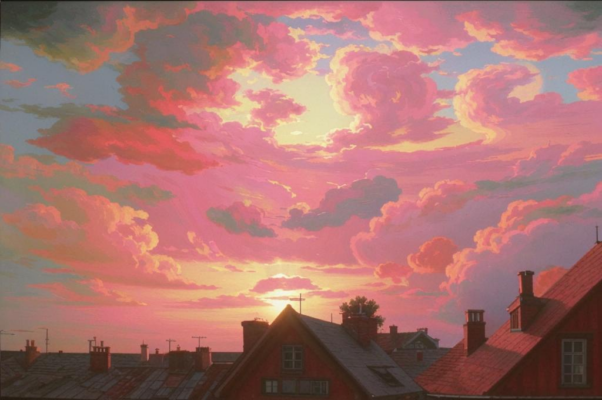 «На белом небе отблеск розоватый...»