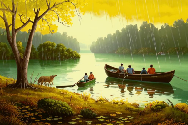 «Всплески весел и скрипы уключин ...»