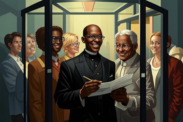 В метро («В стеклянном ящик…»)