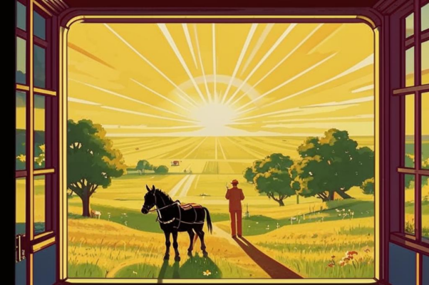 В поезде («За окном под небом летни…»)