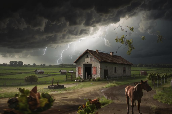 Ливень («В конюшне старой скрылся я от бури…»)