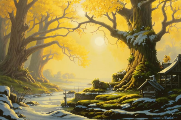 Мимоза («Вон склонился над хижиной мшисто…»)