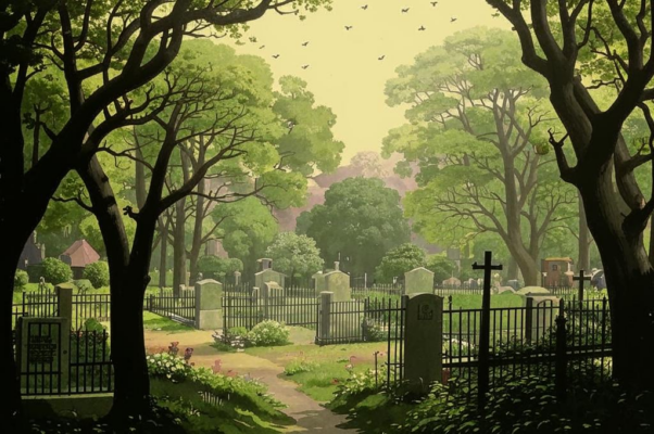 Могила в саду