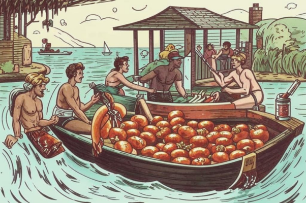 На реке («Господа волонтер…»)