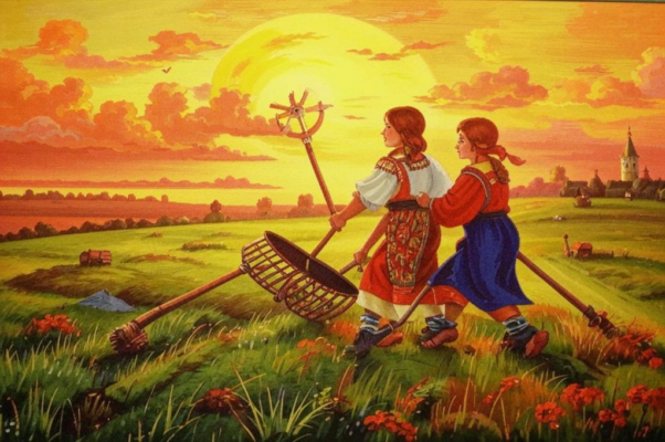 Песня («Багровое солнце кос…»)