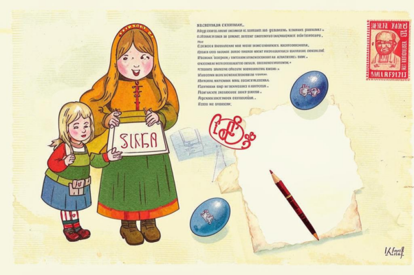 Письмо («Лидка с мамой красят в столовой яйц…»)