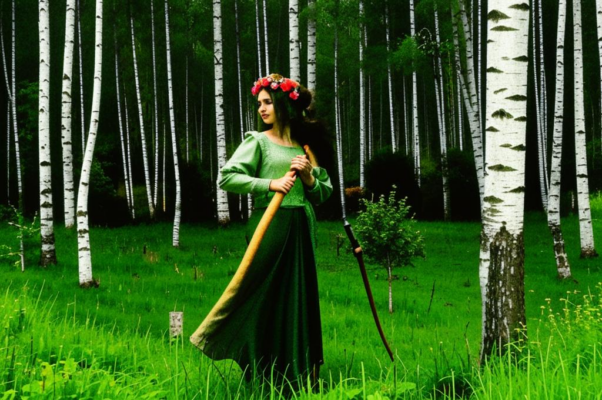 В шалэ березовом