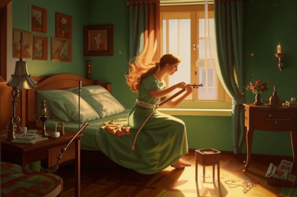 Тень апельсиновой ветки