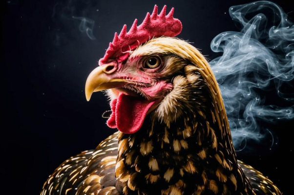 Загадка («Не курица, а курит…»)