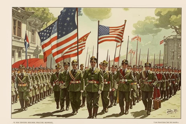 Марш стрелковой дивизии