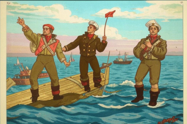 Шли три матроса