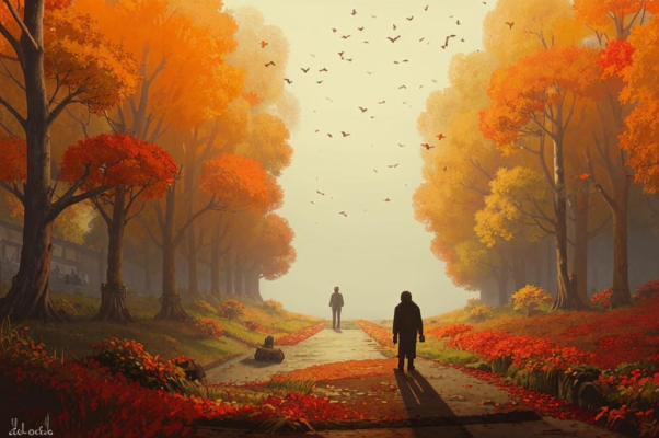 «Прекрасной осени не стало поутру...»