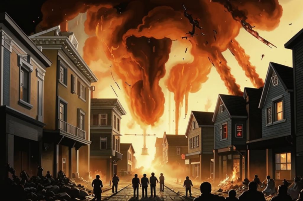 Выбор («Квартал оглох в огромном грохоте…»)