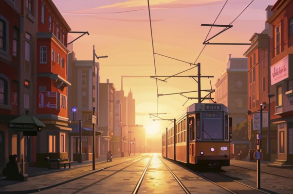 Город на рассвете