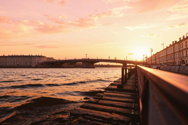 Закат («На мостик взойти, на канавку Лебяжь…»)