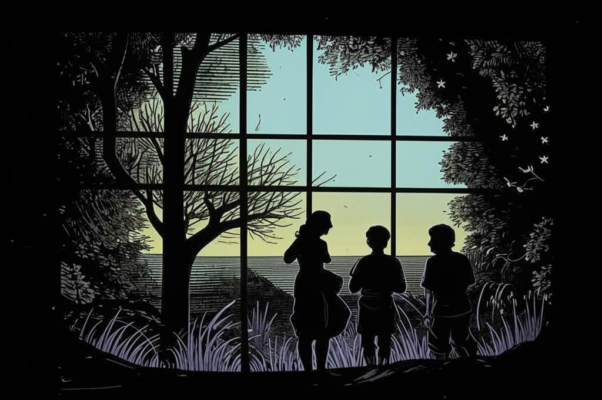 Куст («Из окон озаренный куст…»)