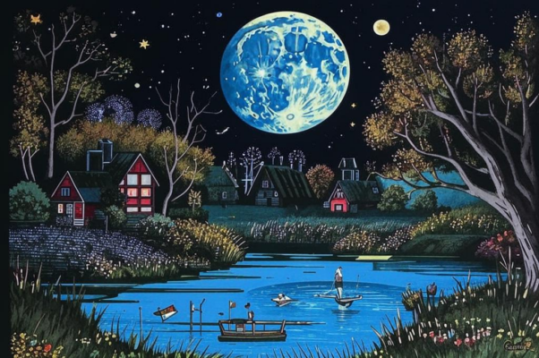 Луна дурачится