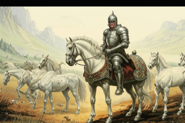 Он («Он, светлый, звеня стременами…»)