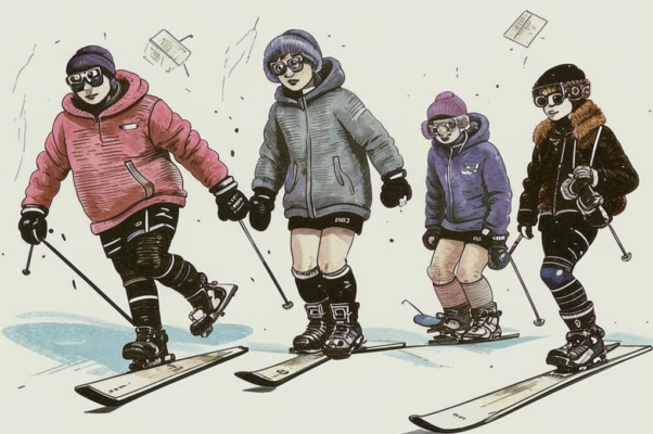 «Скользили лыжи. Летали мячики...»