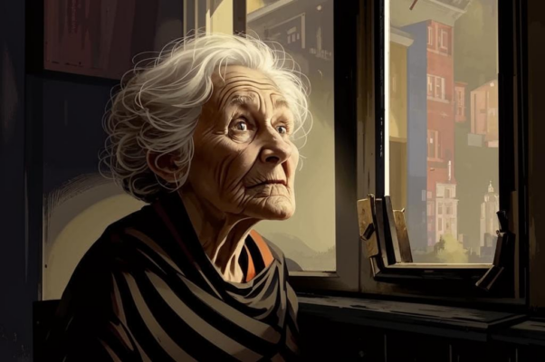 Старуха в окне