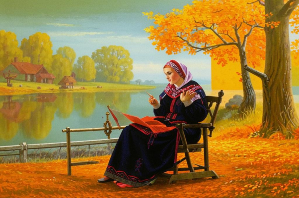 Пряха («Раскрашена розовым палка…»)