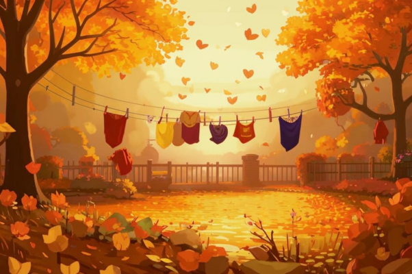 В осеннем саду