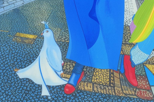 «На разноцветных камнях мостовой...»