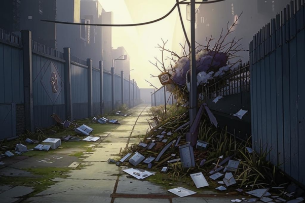 «На серой куче сора...»