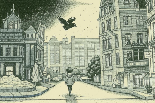 Ворона и мальчик