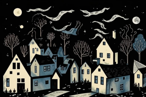 Полночь («А тени возле зданий,/ тени …»)