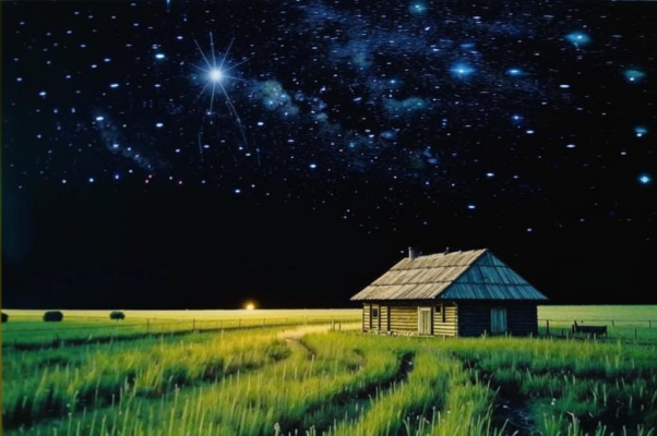 «За окном избы — земля ночная...»