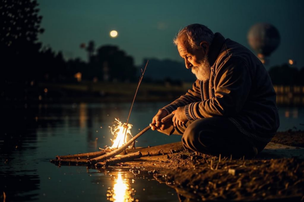 На реке («Ложится тихо ночи тень…»)