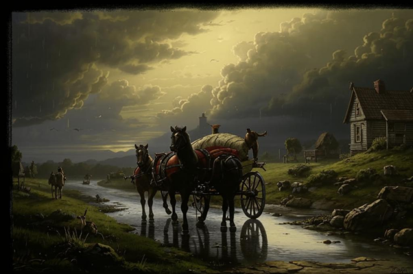 Осенью («В телеге тряской и убого…»)