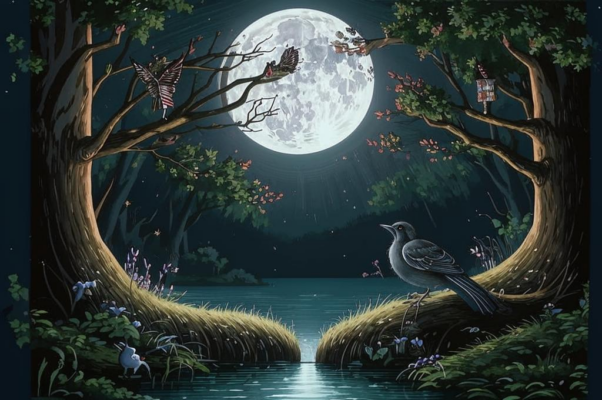 «Из просеки, лунным стеклом...»