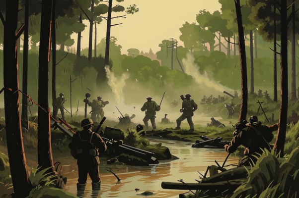 Бой в болоте