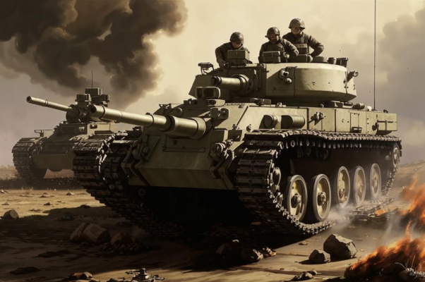 В подбитом танке