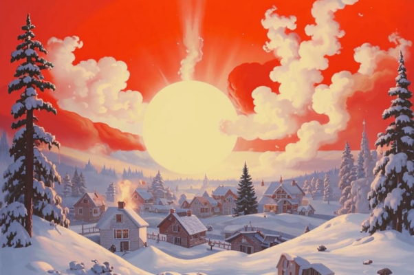 Усадьба («Над белым лесом ― край зари багровой…»)